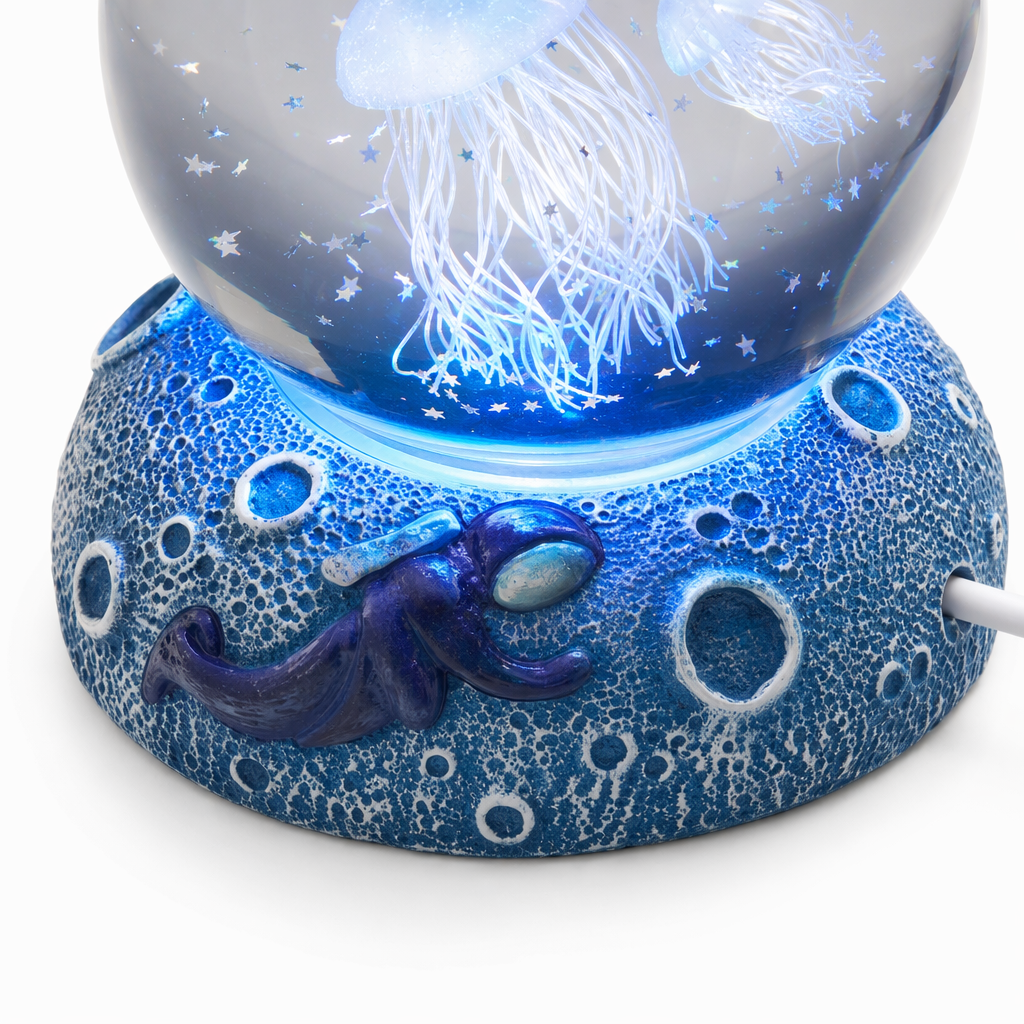 LED Aquamarine Life Snowglobe for Enchanting Underwater Ambiance Jellyfish