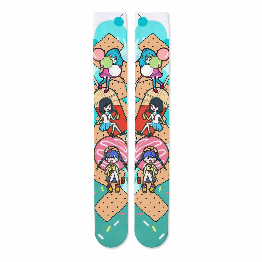 Kawaii Anime Food Inspired Colorful Socks Default Title