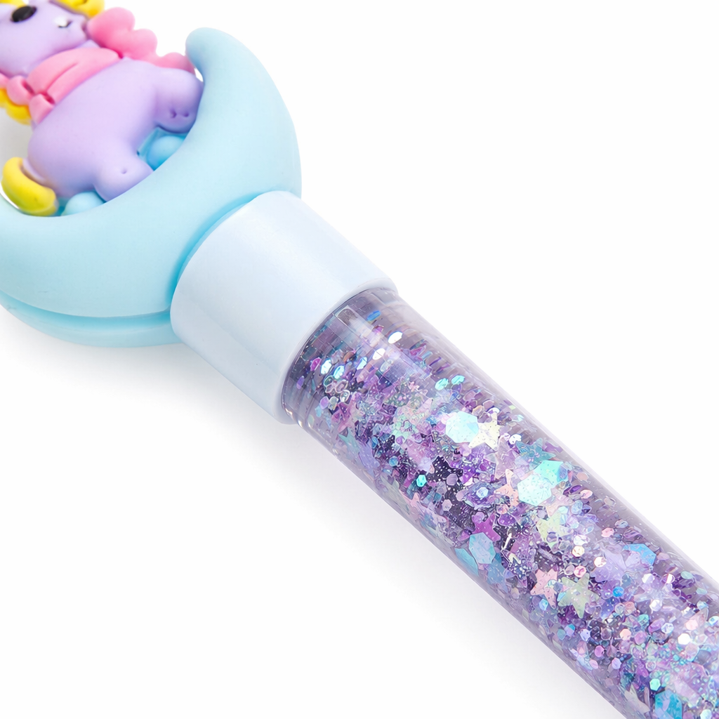Pastel Unicorn Glitter Pens for Doodling and Display Blue