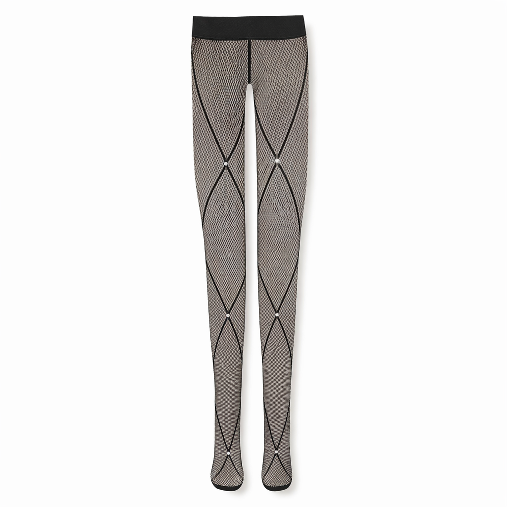 Seductive Black Net Stockings for a Comfortable Curvy Fit Default