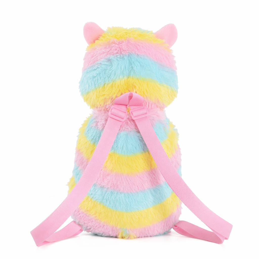 Soft Rainbow Alpacasso Inspired Backpack with Adjustable Straps Colorful