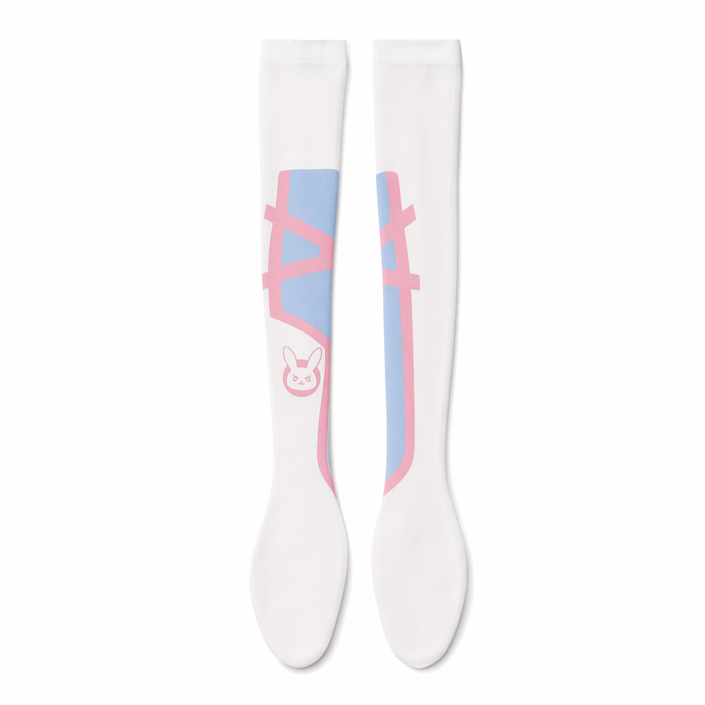 D.Va Thigh High Stockings for Overwatch Fans and Kawaii Gamers Graphic