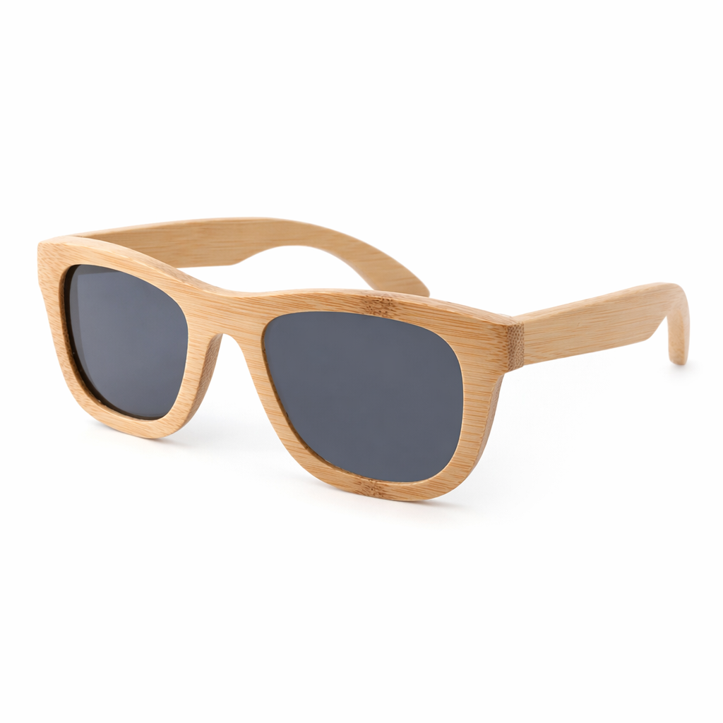 Chic Bamboo Wood Sunglasses for Style and UV Protection Grey