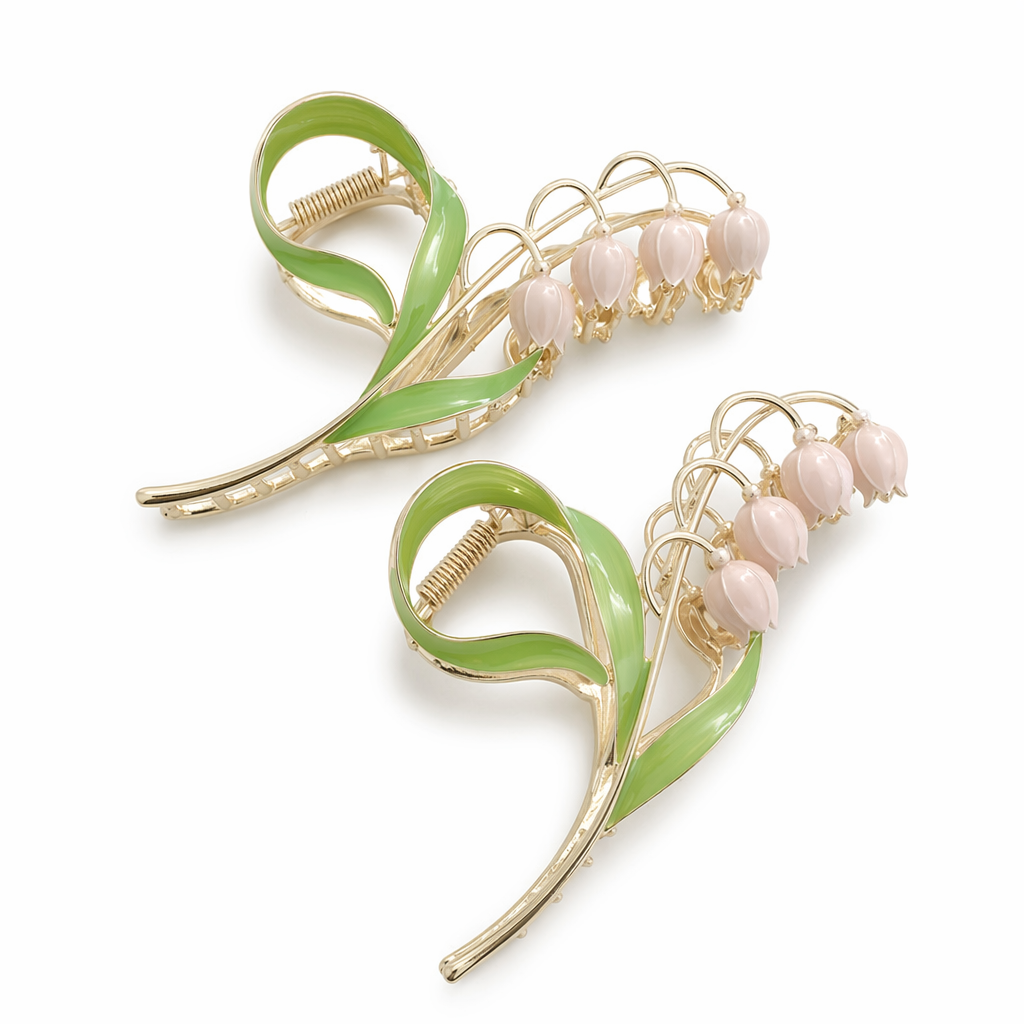 Dainty Floral Ceramic Hair Claw Clip for a Unique Style 3