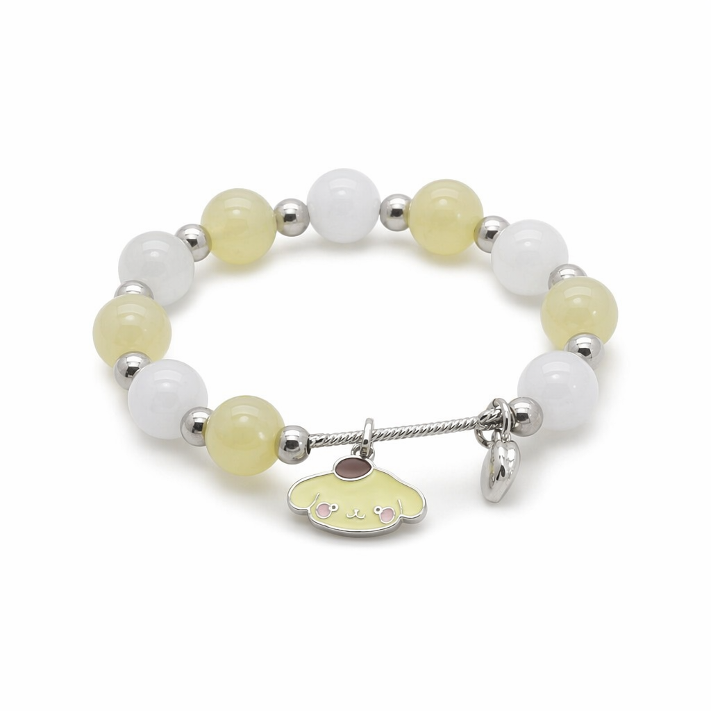 Kawaii Beaded Bracelets Inspired by Sanrio Characters Big Bead Pompom