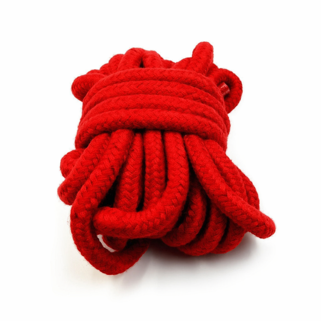 High-Quality Cotton Shibari Rope for Bondage Aesthetic Photoshoots 5m Red