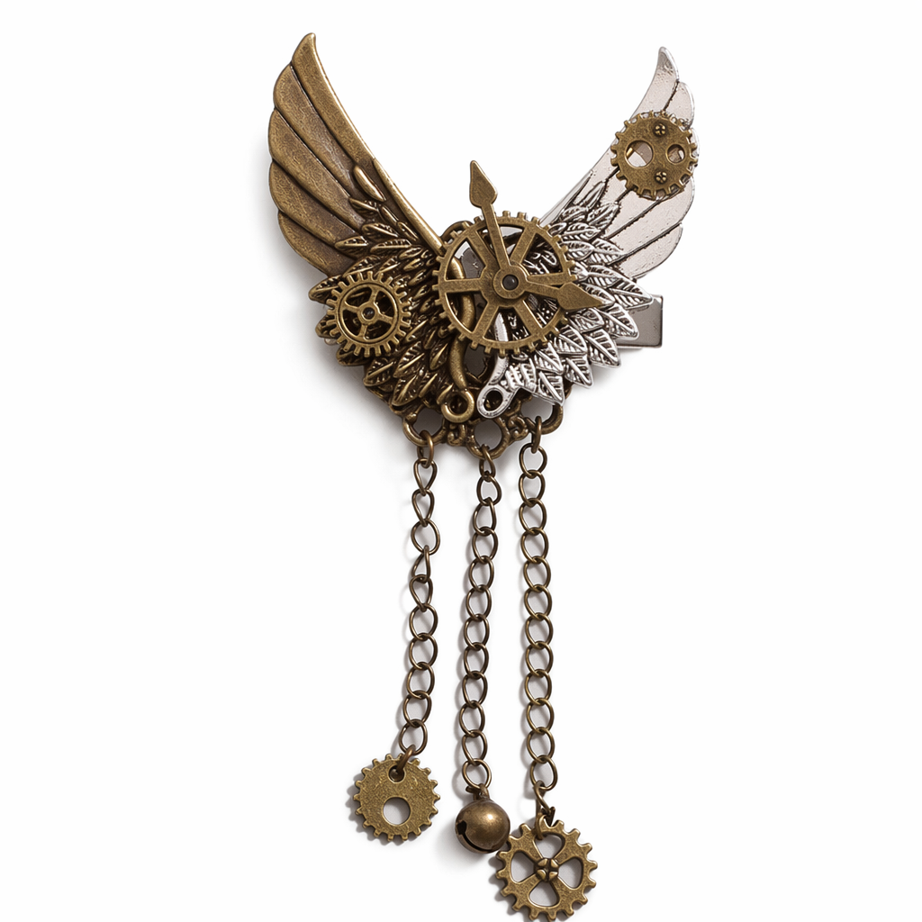 Elegant Steampunk Hair Accessory with Copper and Brass Design Default Title