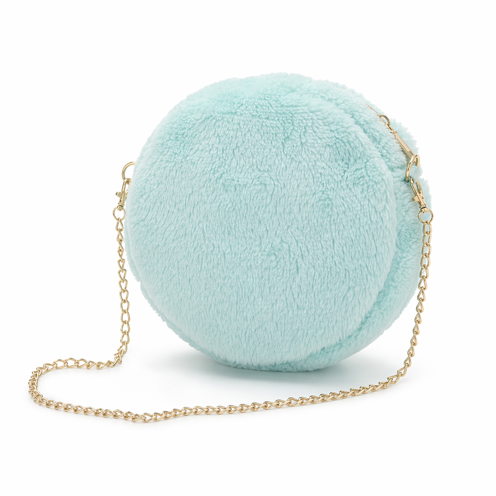 Milky Pastel Fluffy Lolita Purses for Kawaii Fashion Lovers Blue Unicorn Purse