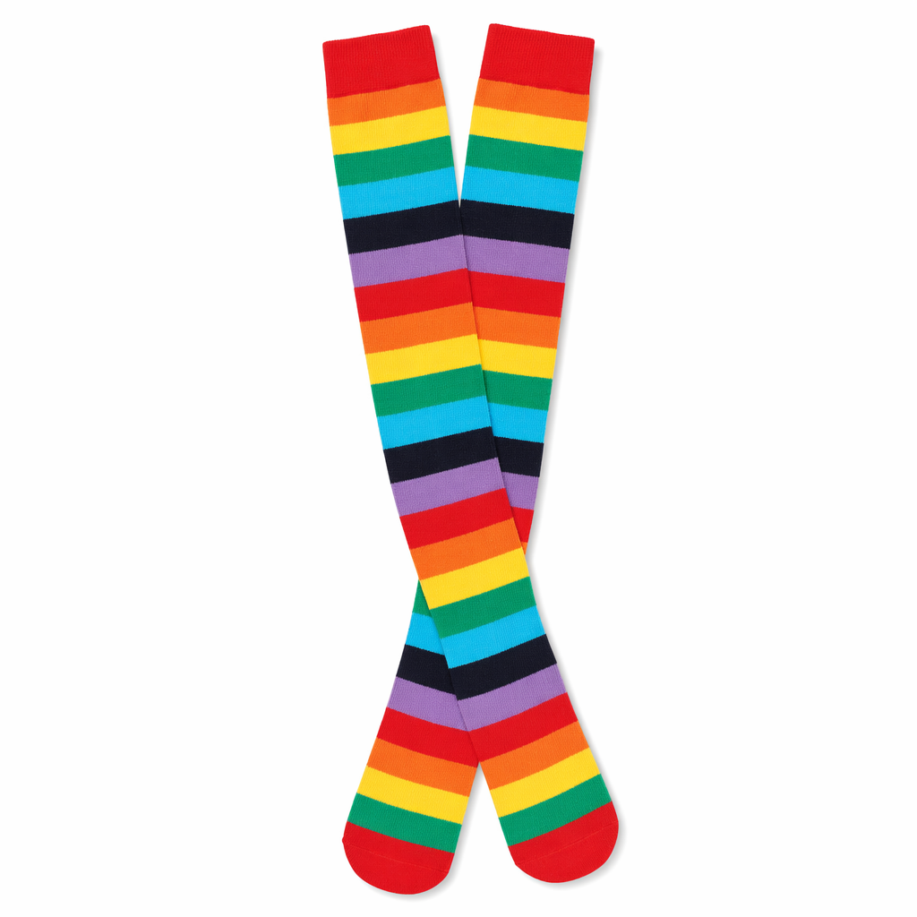 Vibrant Rainbow High Socks for Pride and Comfort Default Title