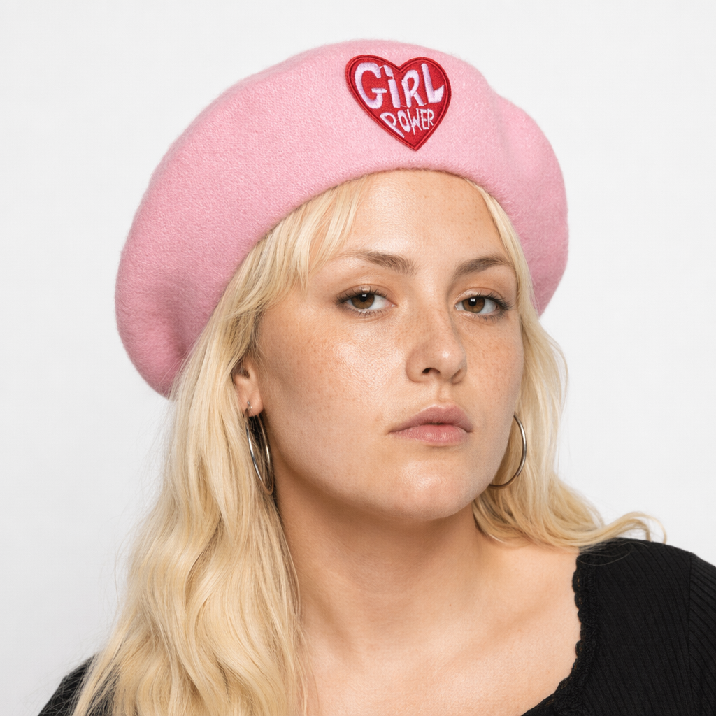 Pink Menhera Nurse Beret for Kawaii Fashion Enthusiasts Pink Girl Power