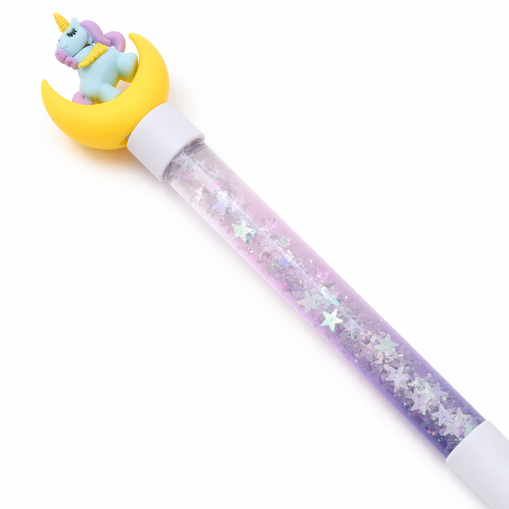 Pastel Unicorn Glitter Pens for Doodling and Display Yellow