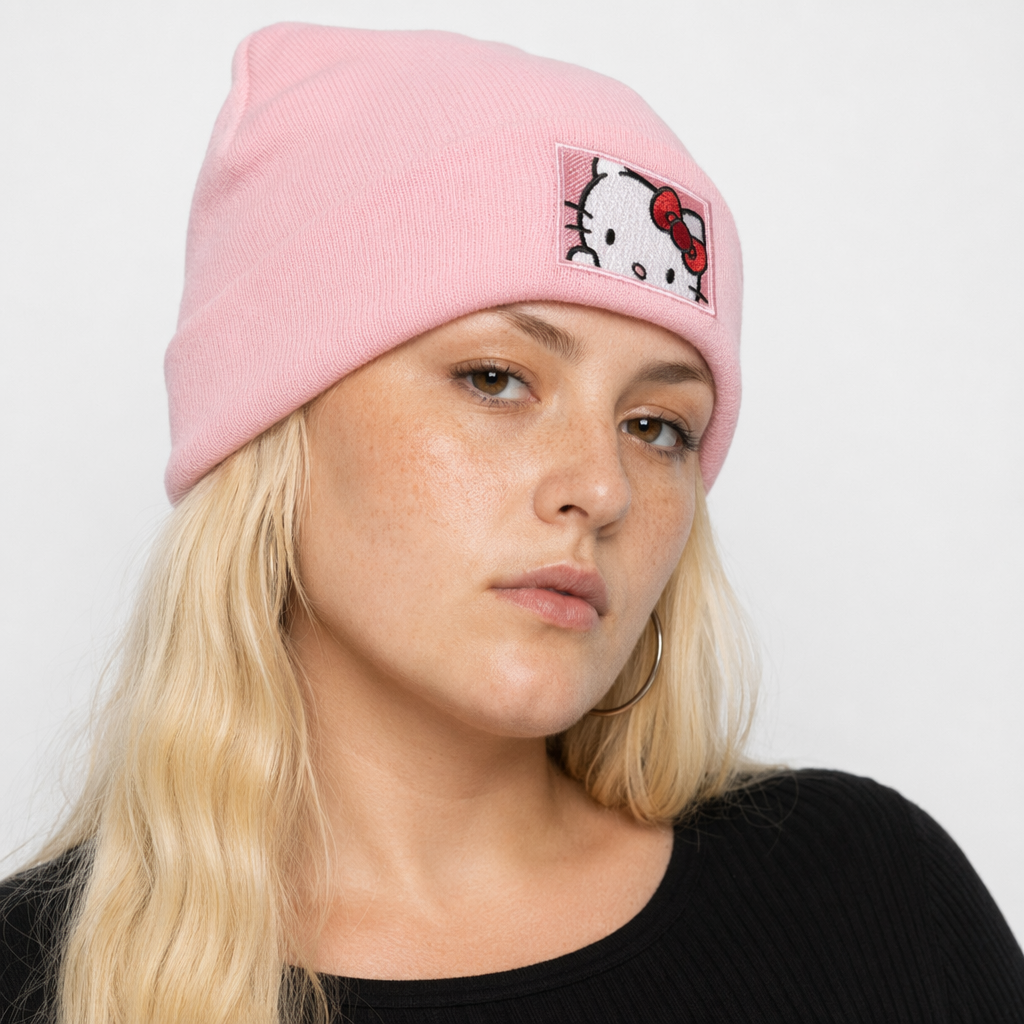 Sanrio Inspired Kawaii Embroidered Beanies for Cozy Warmth Hello Kitty