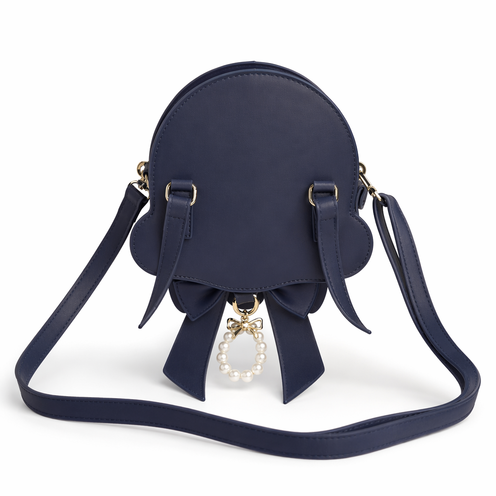 Exquisite 3D Jellyfish Lolita Purse with Luxurious Details Dark Blue