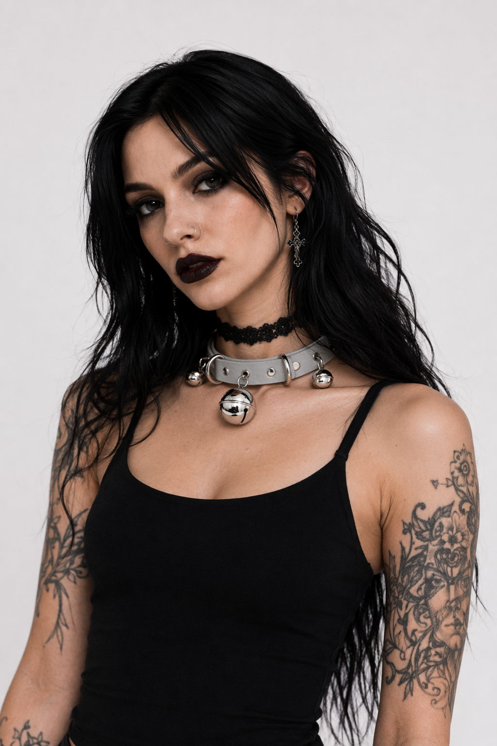Gorgeous Bell Collar Inspired by Neko Cosplay Culture Grey