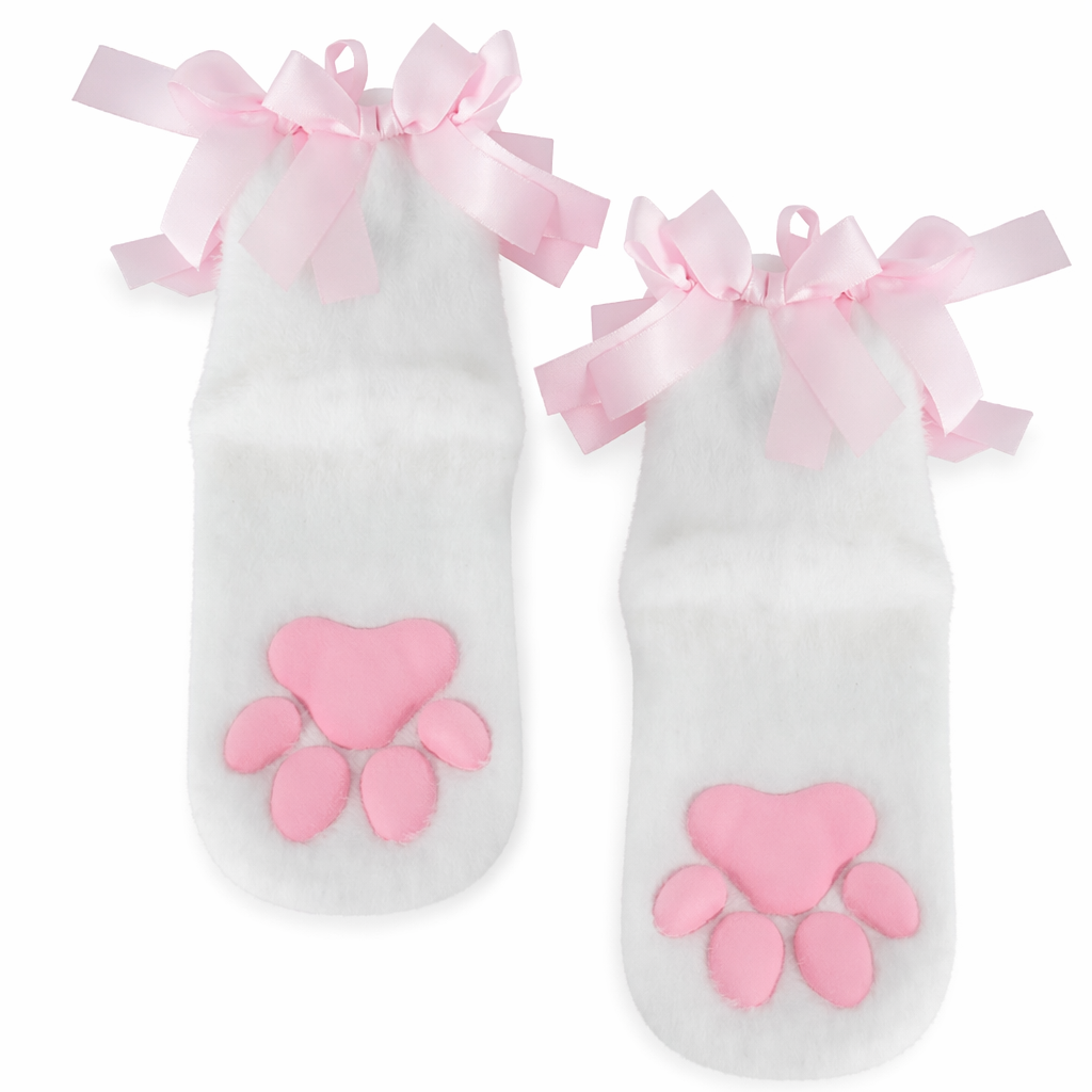 Fuzzy Neko Cat Paw Socks Made with High-Quality Fabric Default