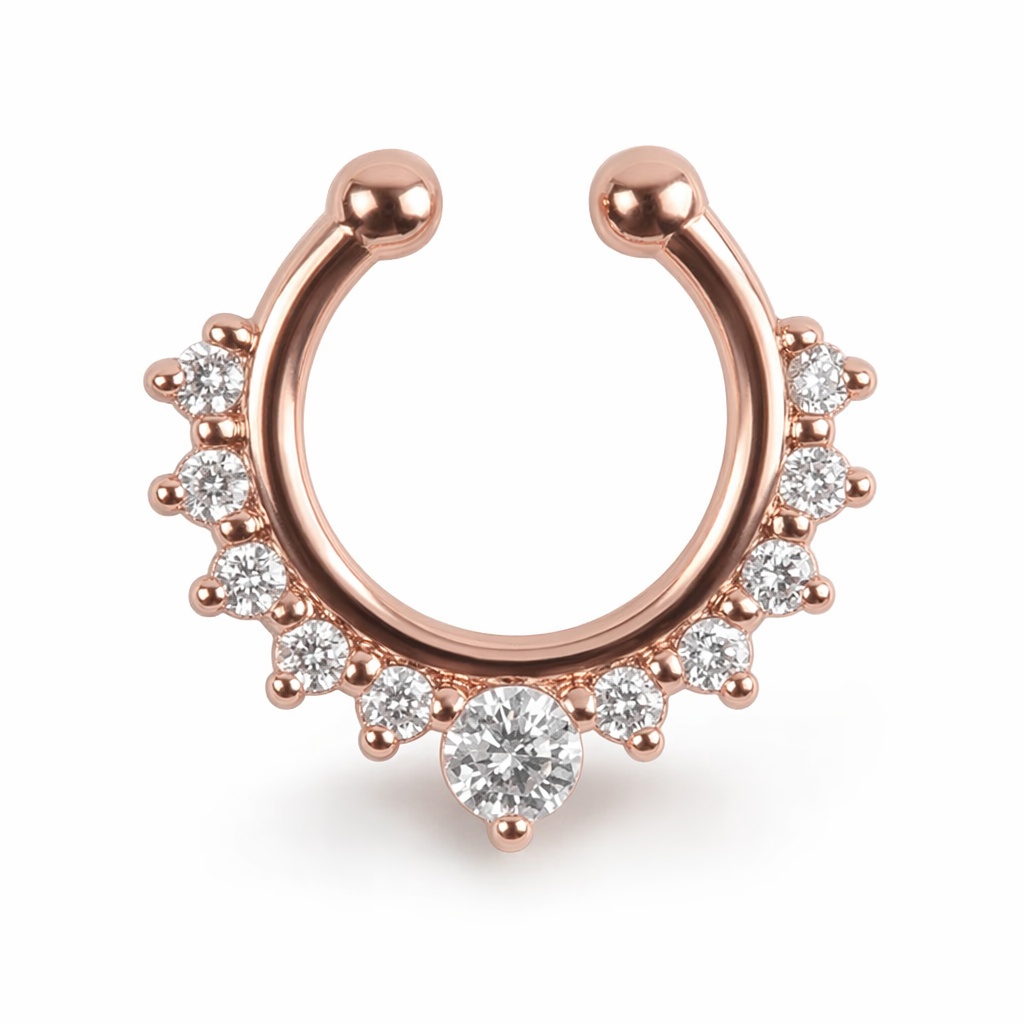 Realistic Septum Nose Rings for a Stylish Piercing Look Rose Gold