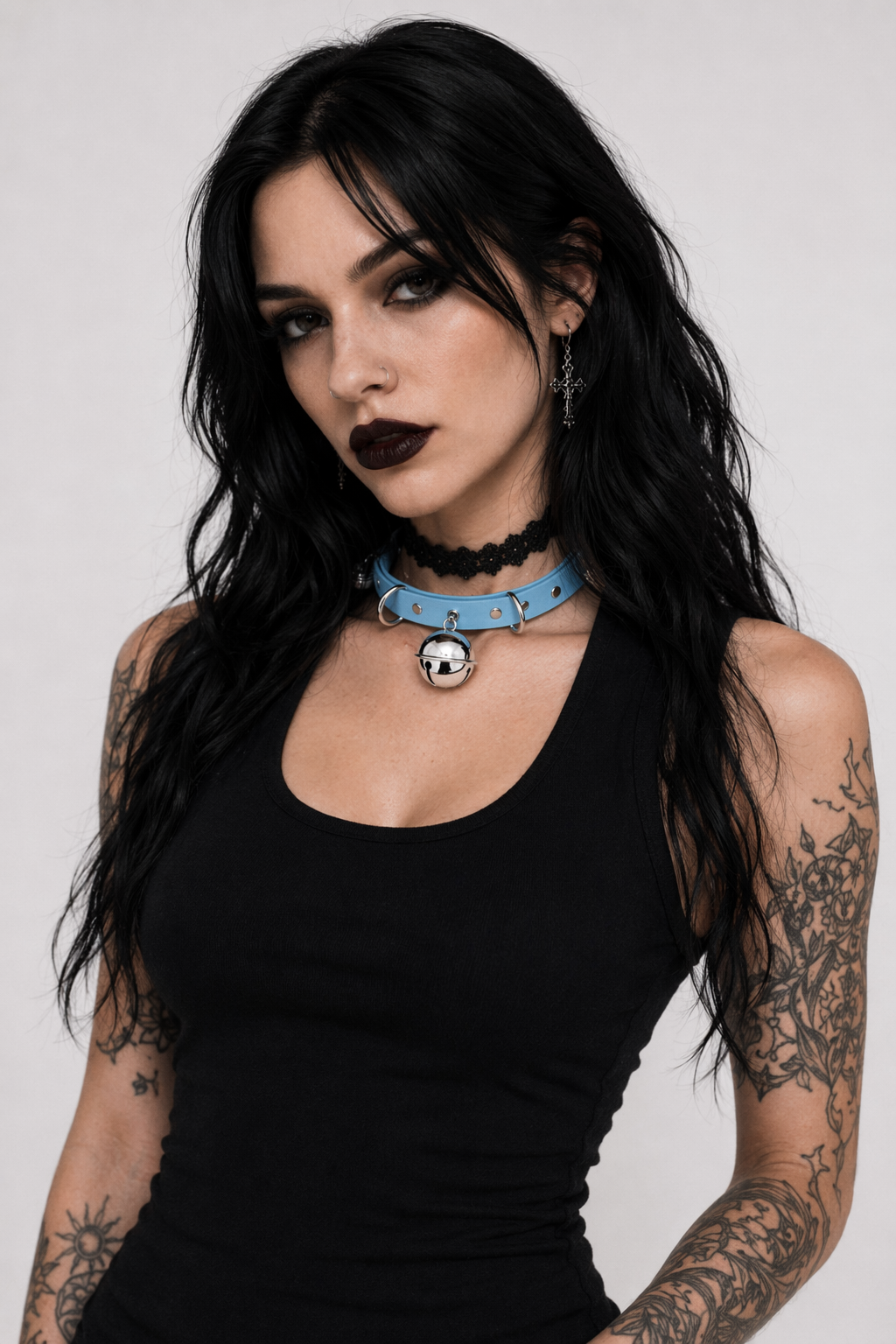 Gorgeous Bell Collar Inspired by Neko Cosplay Culture Light blue
