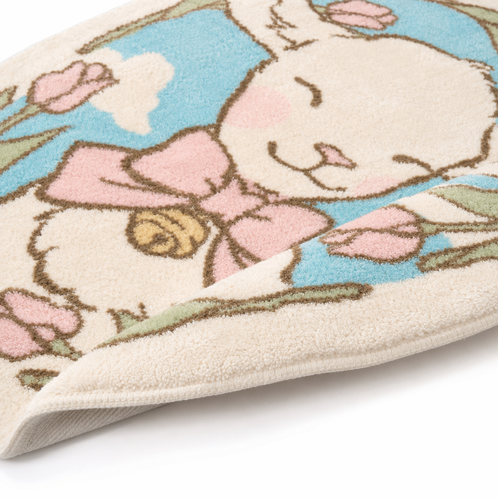 Vintage Lamb Floor Mat for Kawaii Bedrooms and Aesthetic Spaces 65x80cm