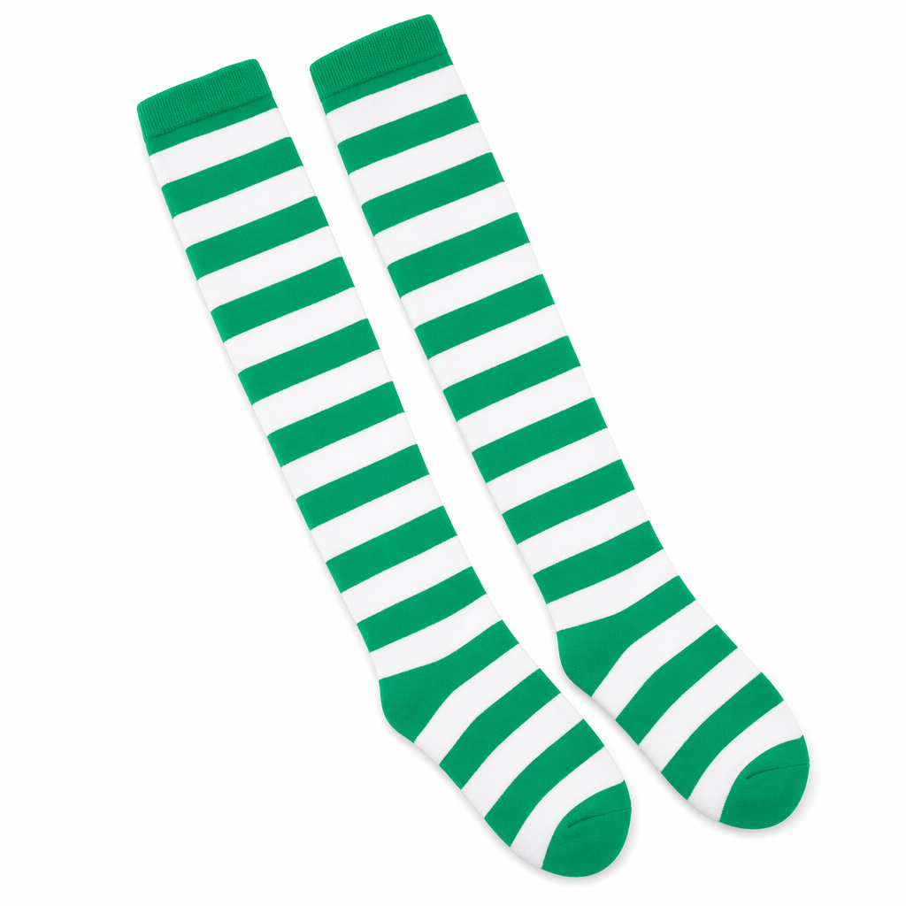 Thigh High Lolita Style Socks with Quality Elastic Comfort Green
