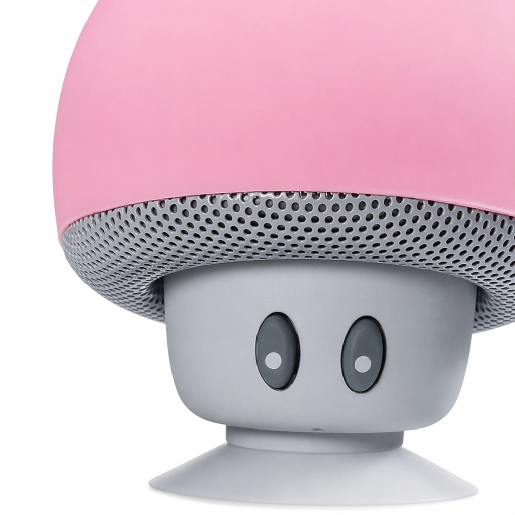 Portable Bluetooth Speaker with Suction Cup and Built-in Microphone Pink