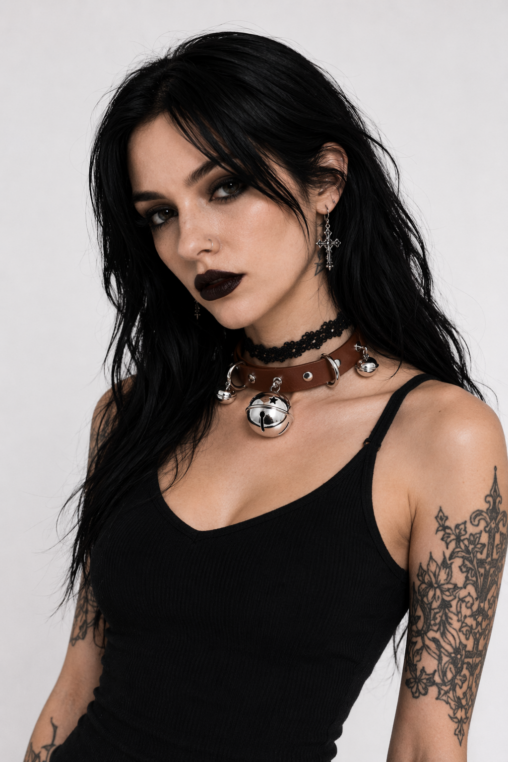 Gorgeous Bell Collar Inspired by Neko Cosplay Culture Brown