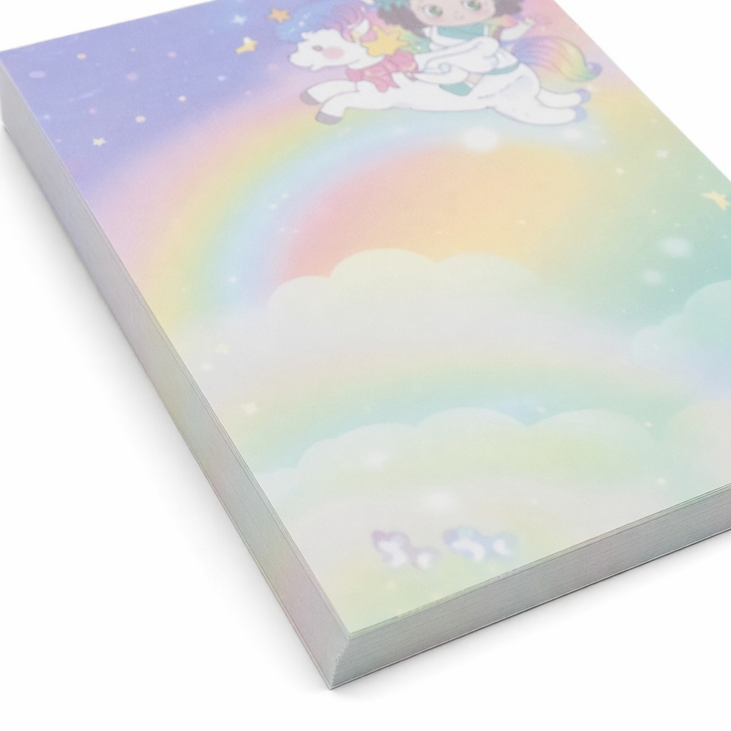 Fairy-Kei Pastel Notepad with 50 Colorful Pages of Kawaii Design Default
