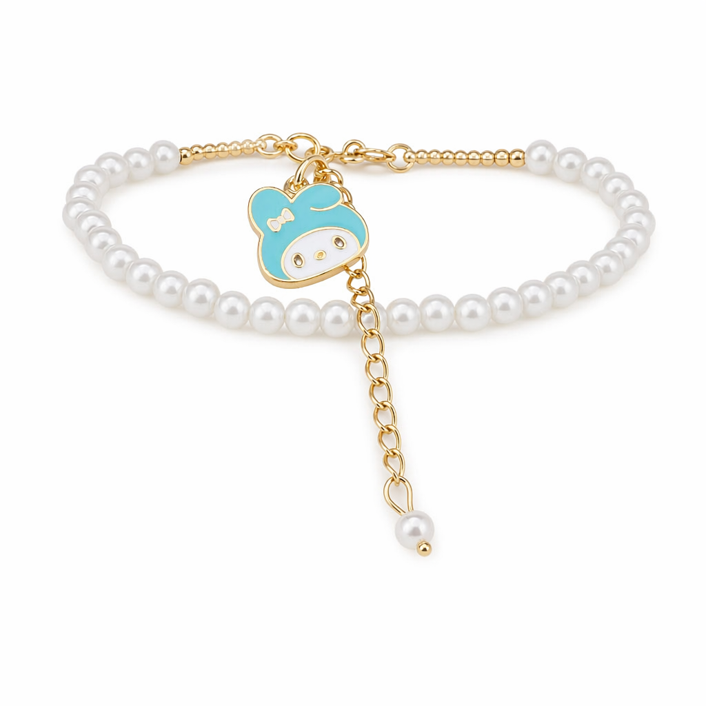 Kawaii Beaded Bracelets Inspired by Sanrio Characters Blue Chain Melody