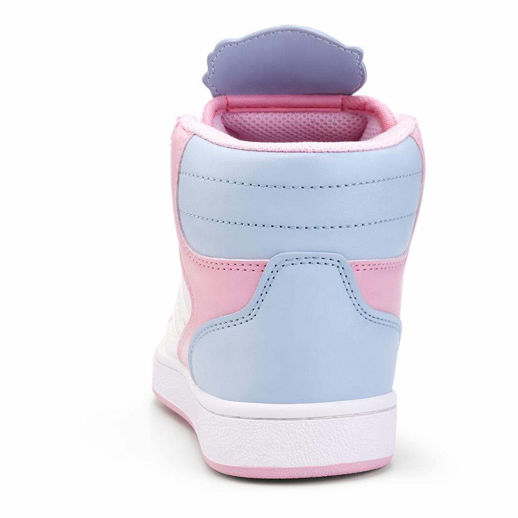 Pastel Harajuku High Top Sneakers with Winged Hearts 9