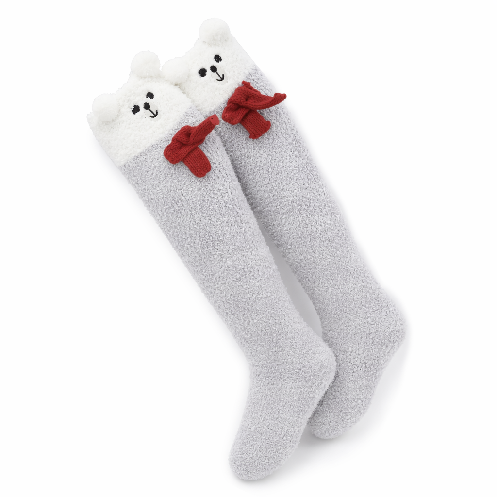 Furry Thigh High Stockings for Cozy Holiday Comfort Default Title