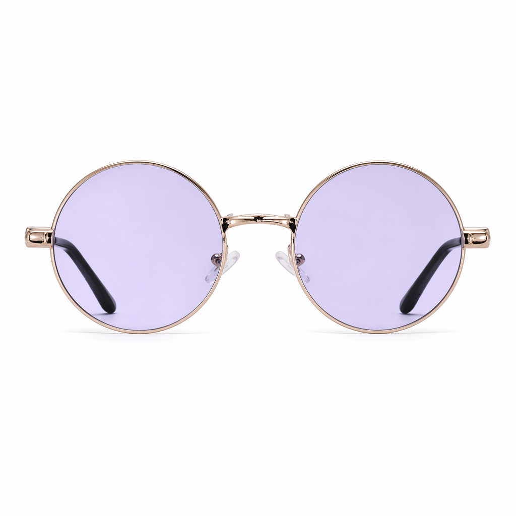 Candy Colored Circle Glasses for Every Style and Aesthetic Purple