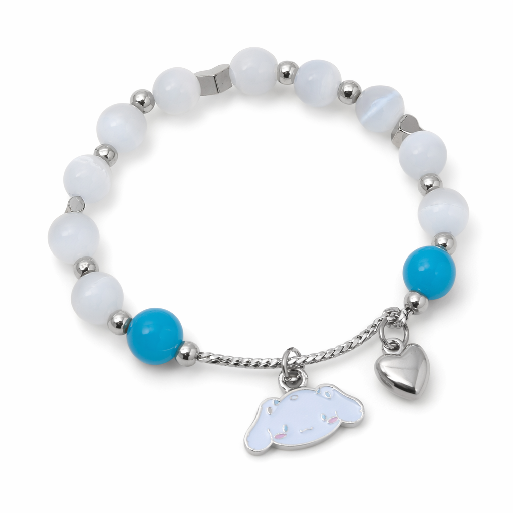 Kawaii Beaded Bracelets Inspired by Sanrio Characters Big Bead Blue Cinna
