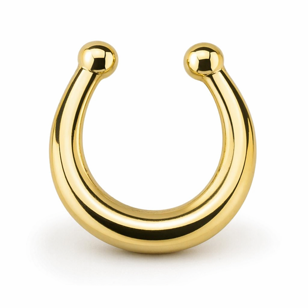 Realistic Septum Nose Rings for a Stylish Piercing Look Plain Gold