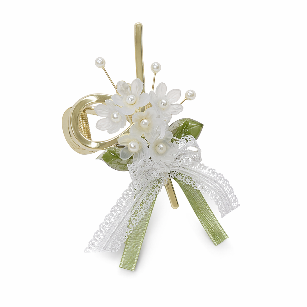 Dainty Floral Ceramic Hair Claw Clip for a Unique Style 5