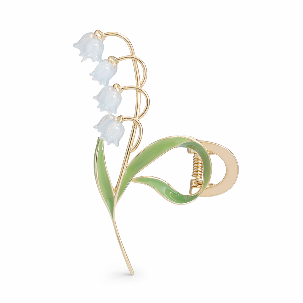 Dainty Floral Ceramic Hair Claw Clip for a Unique Style 2