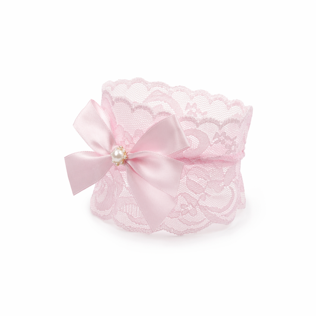Luxurious Babygirl Stockings with Satin Silk Bow Details Pink With Bow