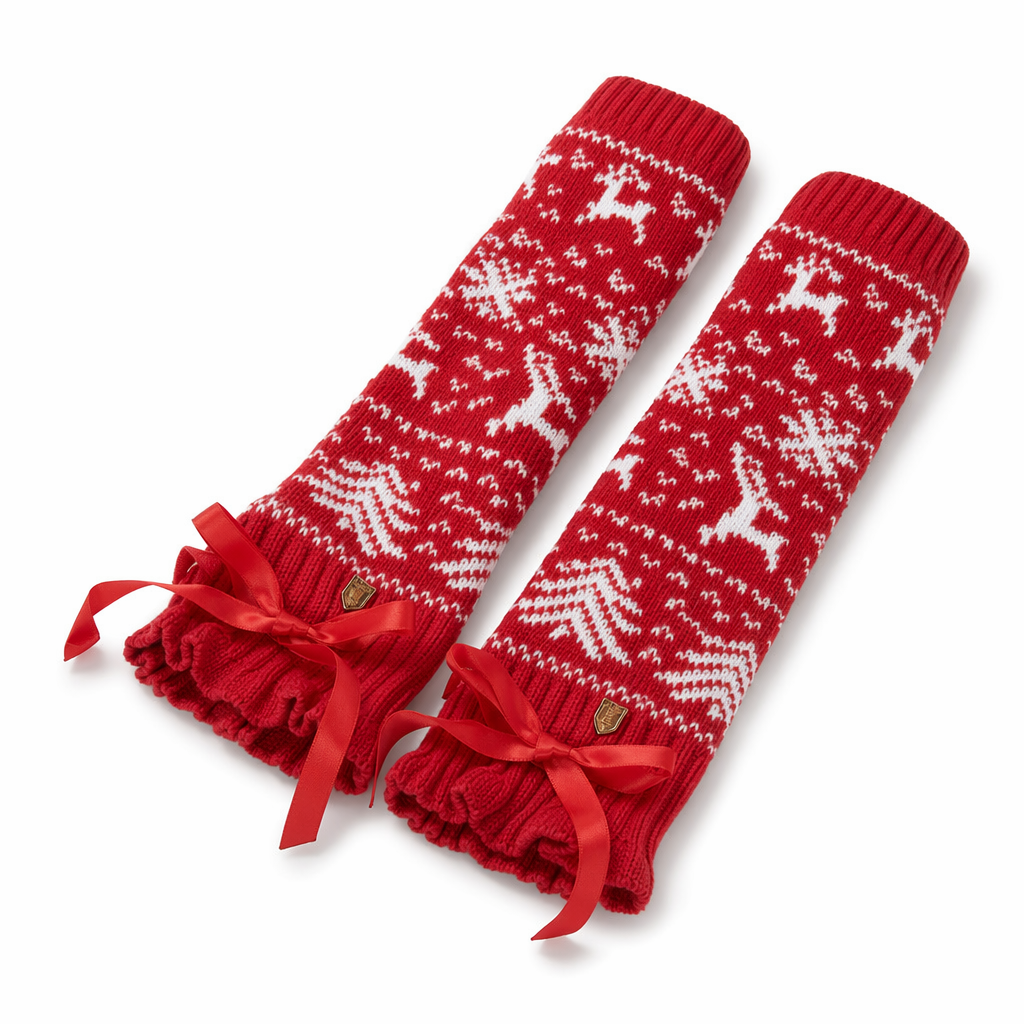 Christmas Leg Warmers for a Cozy Holiday Season Red