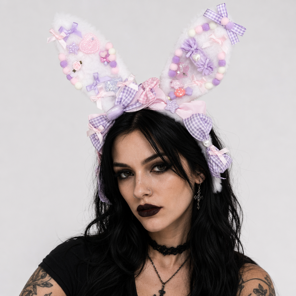 Pastel Fairy-Kei Bunny Ears for Kawaii Cuties New Condition Instock Purple