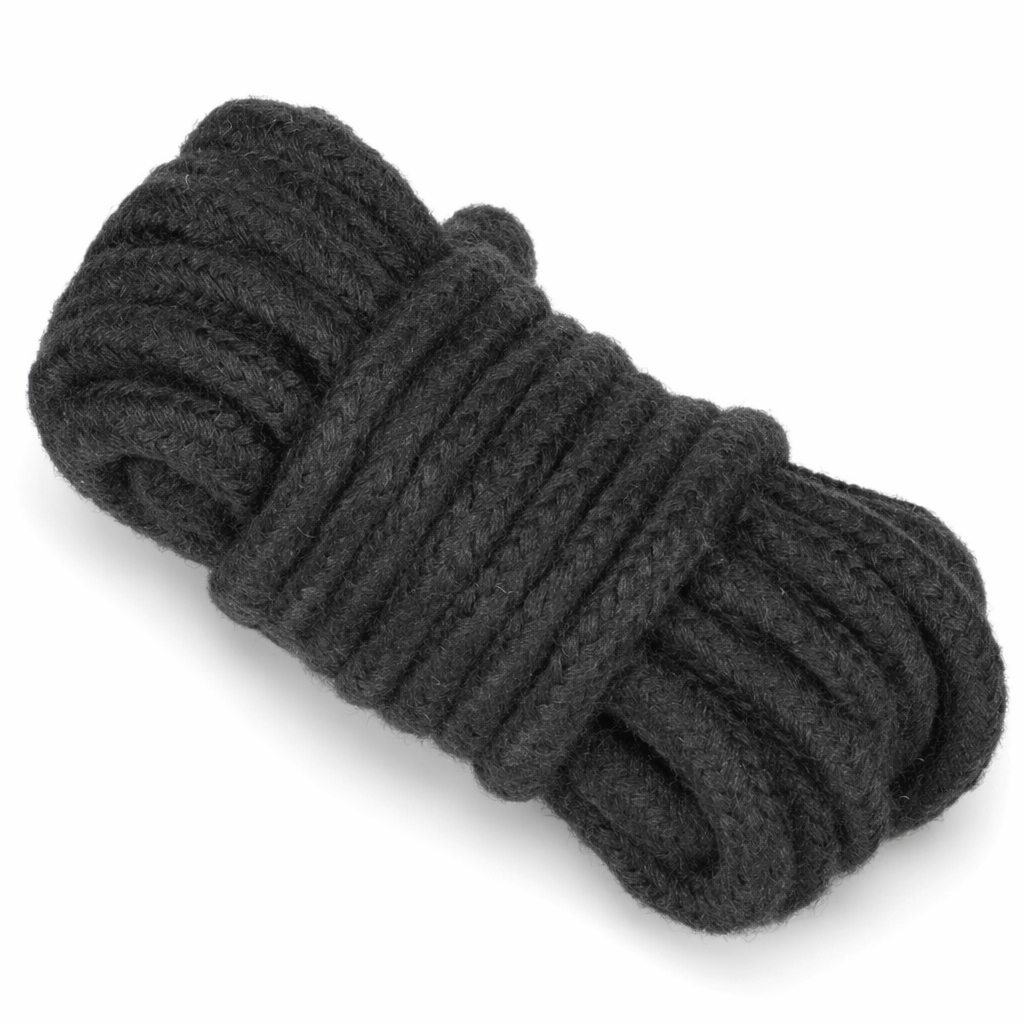 High-Quality Cotton Shibari Rope for Bondage Aesthetic Photoshoots 5m Black