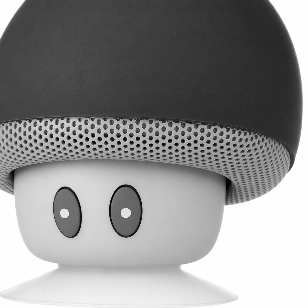 Portable Bluetooth Speaker with Suction Cup and Built-in Microphone Black