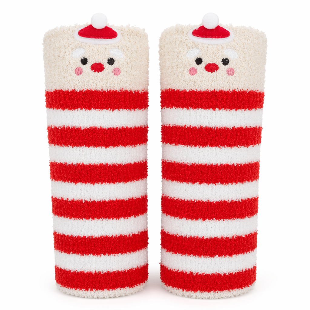 Furry Thigh High Stockings for a Cozy Christmas Look Default Title