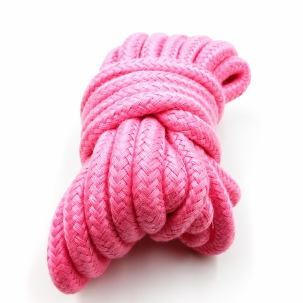 High-Quality Cotton Shibari Rope for Bondage Aesthetic Photoshoots 10m Pink