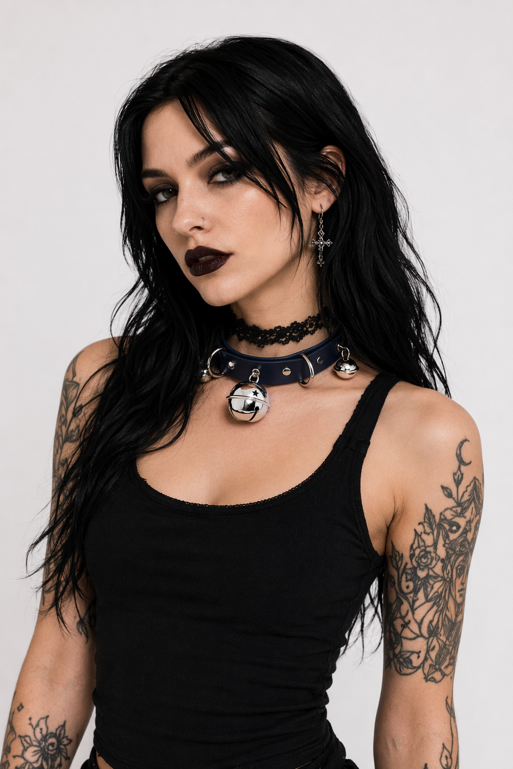 Gorgeous Bell Collar Inspired by Neko Cosplay Culture Navy