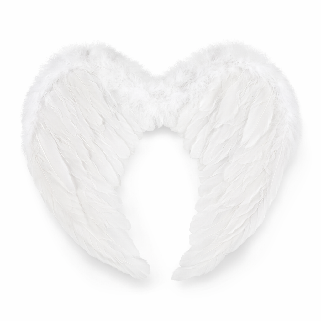Fluffy Angel Wings in Black or White for Cosparty Accessories White 45x35 cm