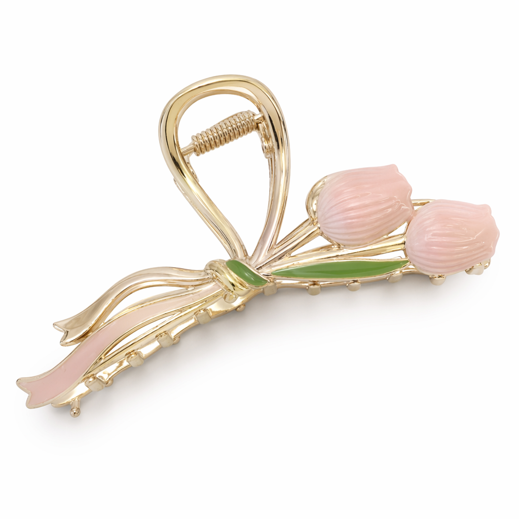Dainty Floral Ceramic Hair Claw Clip for a Unique Style 14