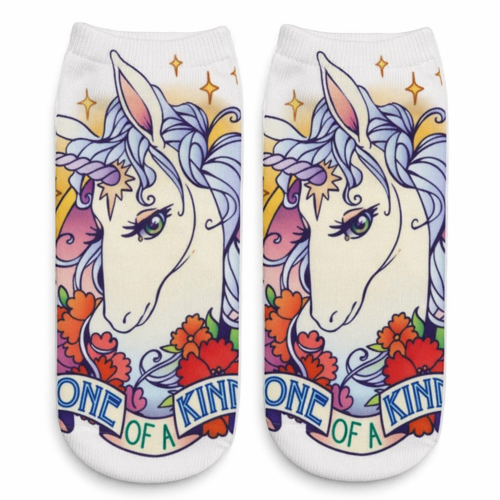 Majestic White Unicorn Socks with One Of A Kind Design Default Title