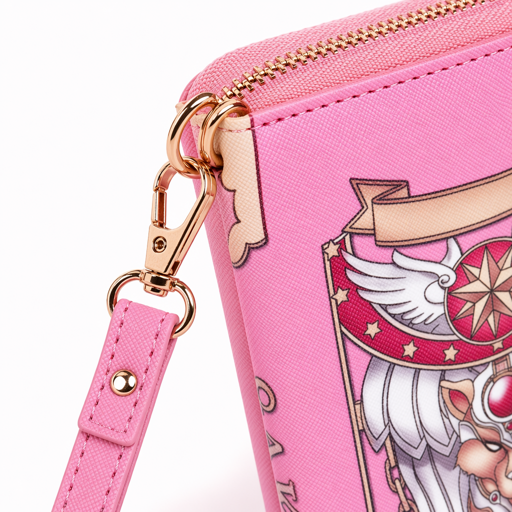 Magical Girl Wallet with Vibrant Artwork and Ample Storage Pink