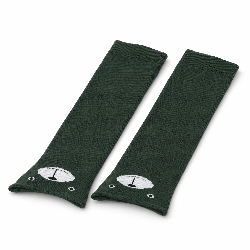 Soft Cotton Animal Thigh Highs for Littles Size XS-XL Green Cat