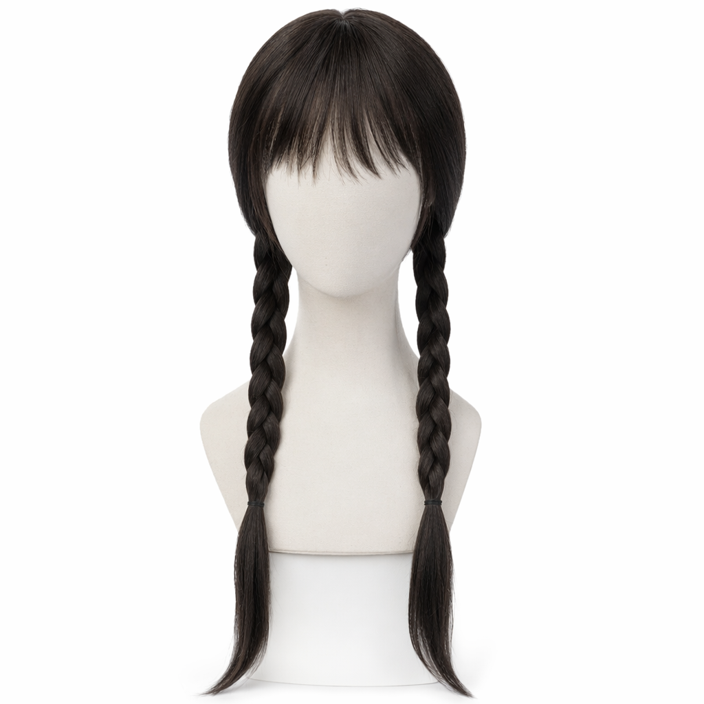Wednesday The Addams Family braided Cosplay Wig Default