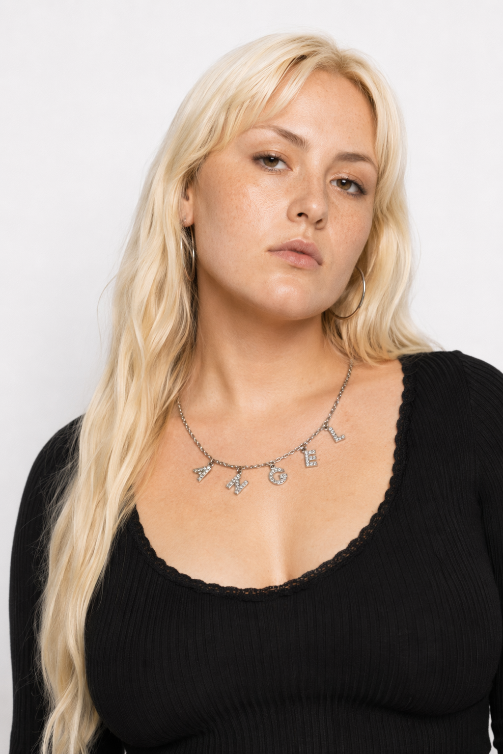 Dazzling Daddy Necklace with Sparkling Rhinestones ANGEL