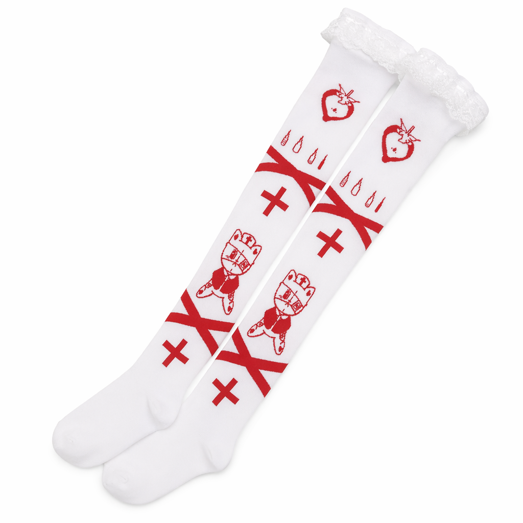 Menhera Strawberry Stockings for Kawaii and Littlespace Aesthetics Default Title
